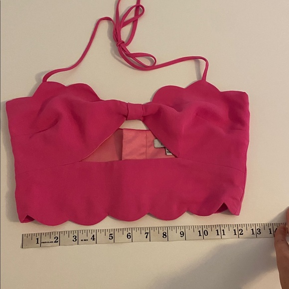 Tobi Pink Cropped Halter Top Size Small - Picture 7 of 9